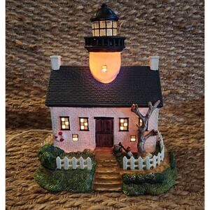 Vtg. Porcelain Christmas Harborside Village CA Lighthouse Limited Edition 2003